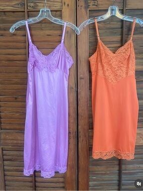 Hand Dyed Vintage Slip Dresses Xs